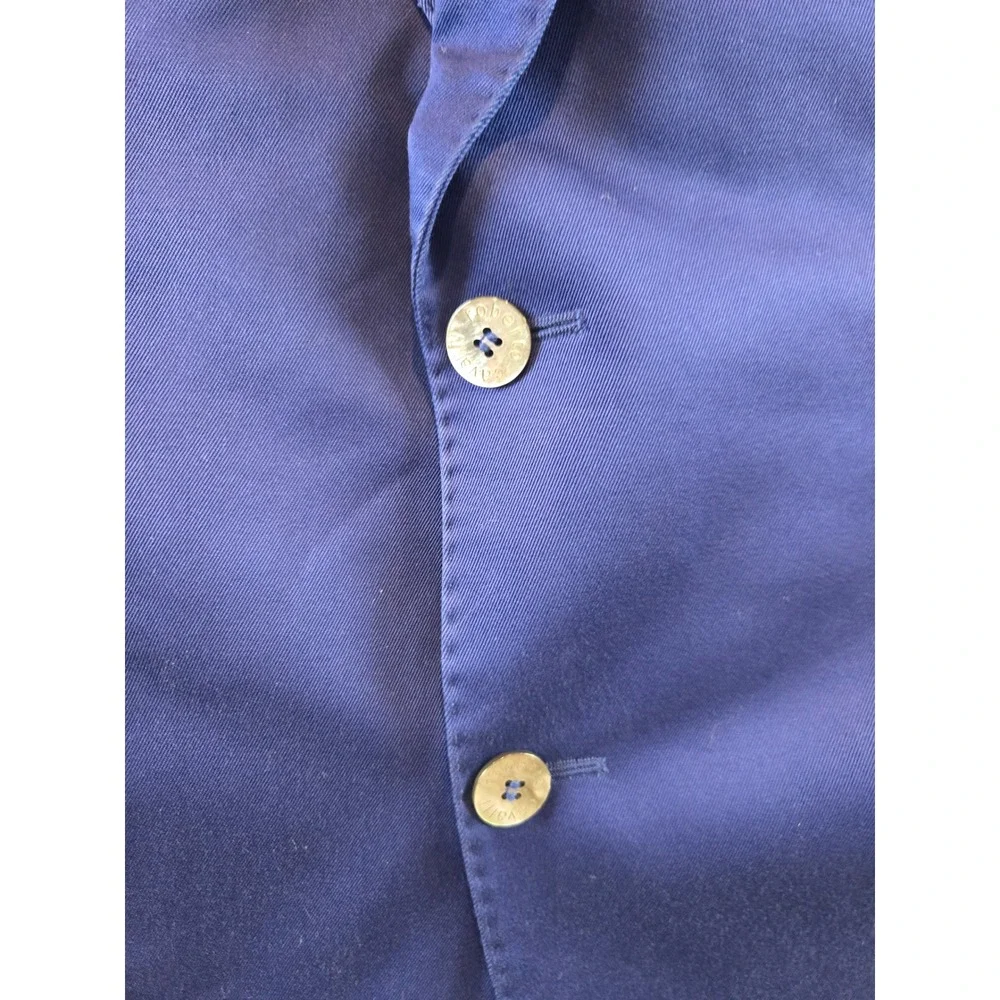 Roberto‎ Cavalli Blazer Mens Size 50 Navy Blue Cotton 2-Button Made in Italy